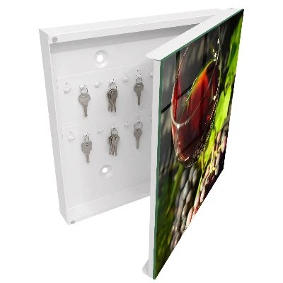 Armoire à clés décorative Raisins et vin
