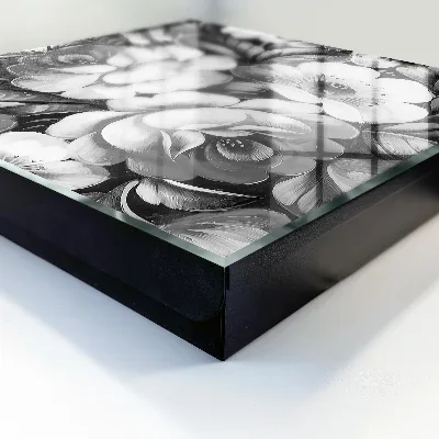 Armoire à clés design Fleurs monochromes