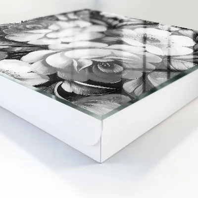 Armoire à clés design Fleurs monochromes