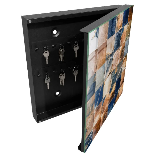 Armoire à clés design Mosaïque de marbre