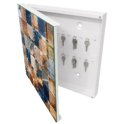 Armoire à clés design Mosaïque de marbre