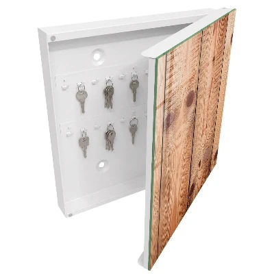 Boîte à clés murale décorative Anneaux en bois