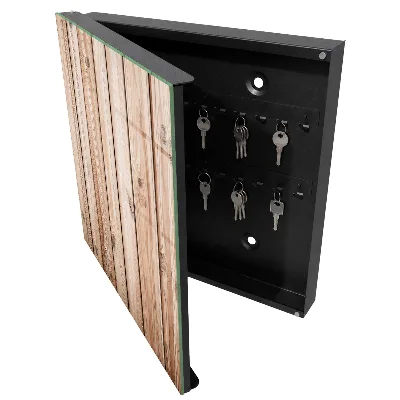 Armoire à clés décorative Planches de bois