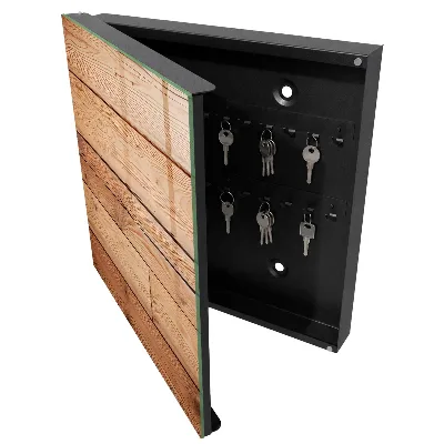 Armoire à clés design Planches de bois