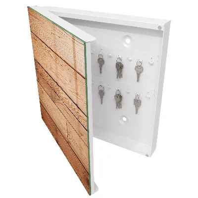 Armoire à clés design Planches de bois