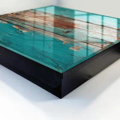 Boîte à clés murale décorative Bois turquoise