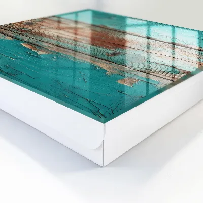 Boîte à clés murale décorative Bois turquoise
