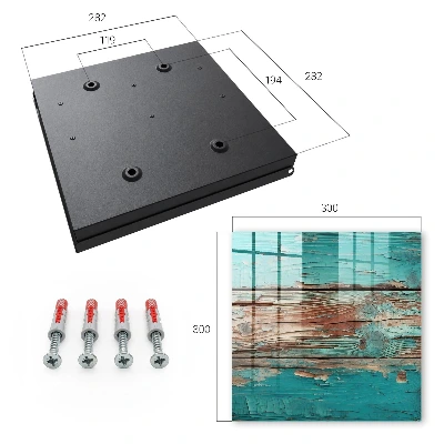 Boîte à clés murale décorative Bois turquoise