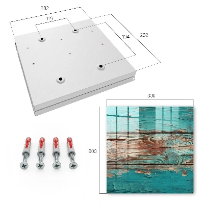 Boîte à clés murale décorative Bois turquoise