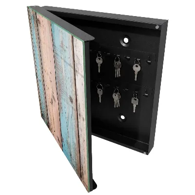 Armoire à clés décorative Bois pastel