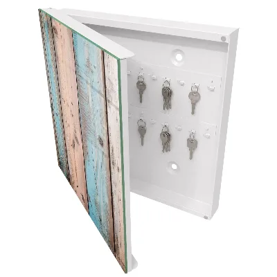 Armoire à clés décorative Bois pastel