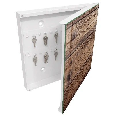 Boîte à clés murale décorative Motif en bois