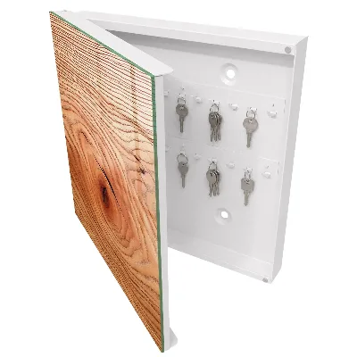 Armoire à clés design Grain de bois