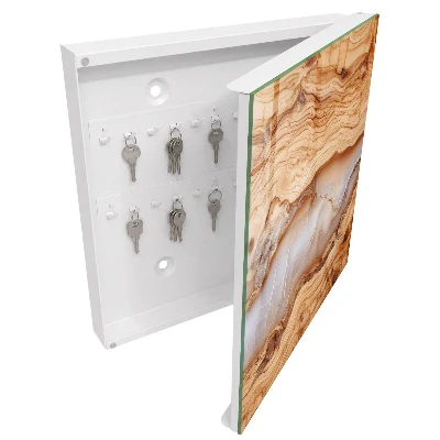 Boîte à clés murale décorative Motif en bois