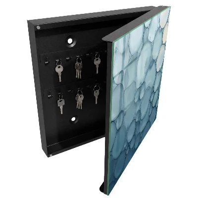 Armoire à clés design Bulles bleues