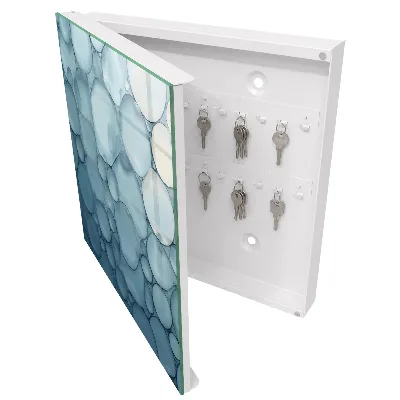 Armoire à clés design Bulles bleues