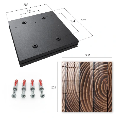 Armoire à clés décorative Vagues de bois
