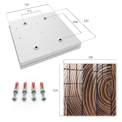 Armoire à clés décorative Vagues de bois
