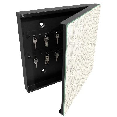 Armoire à clés décorative motif arcs géométriques