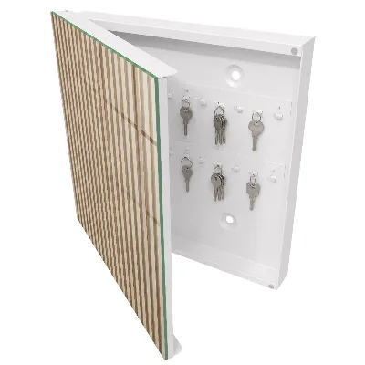 Armoire à clés design Lignes beiges