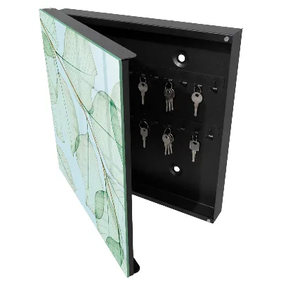 Armoire à clés design Feuilles vertes