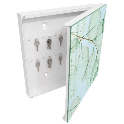 Armoire à clés design Feuilles vertes