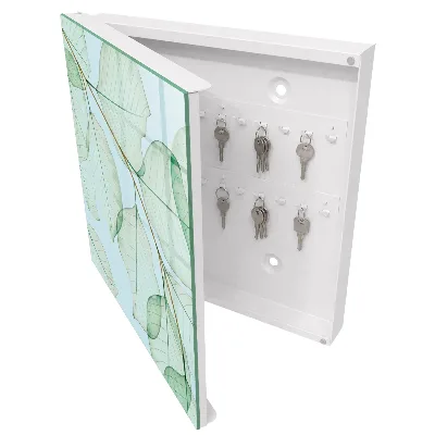 Armoire à clés design Feuilles vertes