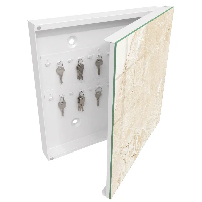Armoire à clés décorative Motif beige