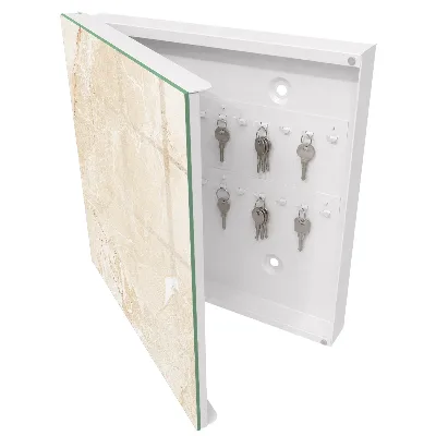 Armoire à clés décorative Motif beige