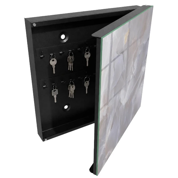 Armoire à clés design Élégance grise