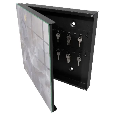 Armoire à clés design Élégance grise