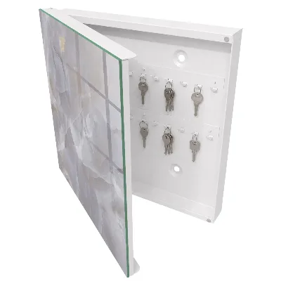 Armoire à clés design Élégance grise