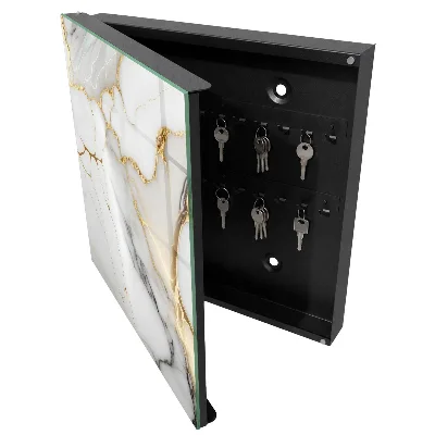 Armoire à clés décorative Élégance du marbre