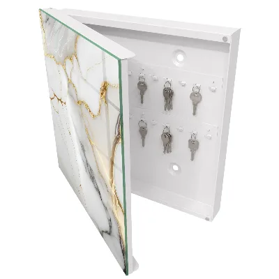 Armoire à clés décorative Élégance du marbre