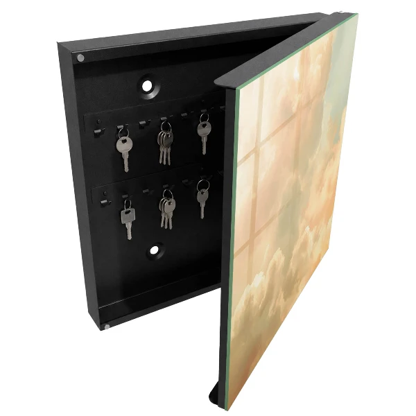 Armoire à clés design Nuages pastel