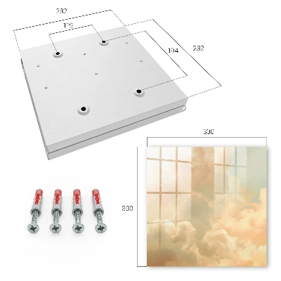 Armoire à clés design Nuages ​​pastel