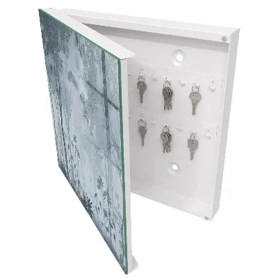 Armoire à clés décorative Forêt brumeuse