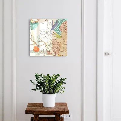 Armoire à clés décorative Fleurs abstraites
