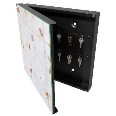 Armoire à clés design Pierres colorées