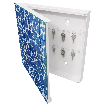 Armoire à clés décorative Mosaïque bleue