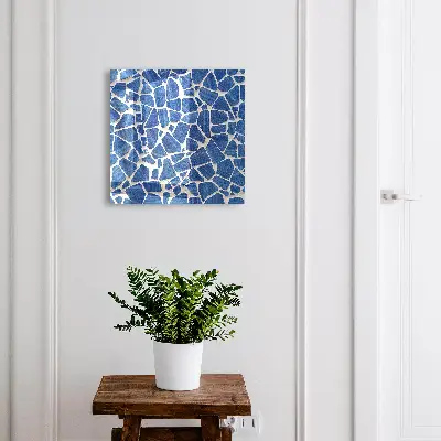 Armoire à clés décorative Mosaïque bleue