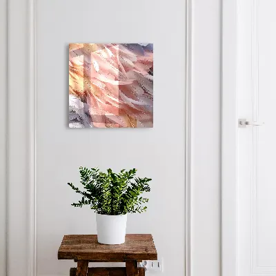 Armoire à clés décorative Plumes pastel