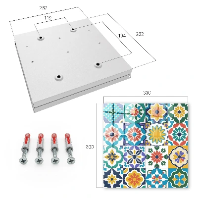 Armoire à clés design Motifs floraux