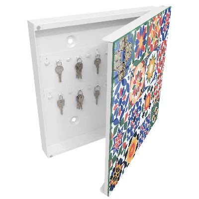 Boîte à clés murale décorative Mosaïque florale
