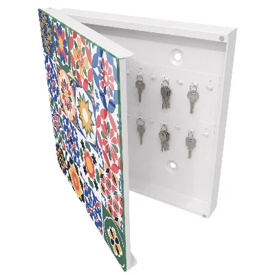Boîte à clés murale décorative Mosaïque florale