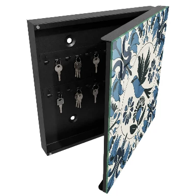 Armoire à clés design Oiseau bleu