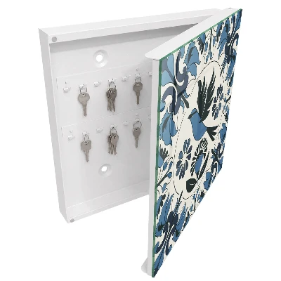 Armoire à clés design Oiseau bleu