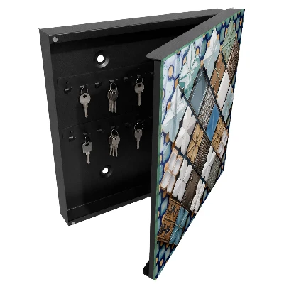 Armoire à clés design Motifs de carreaux