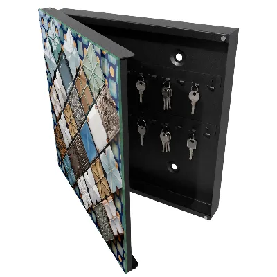 Armoire à clés design Motifs de carreaux