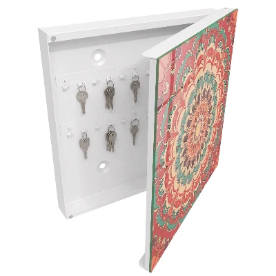Armoire à clés design Mandala coloré